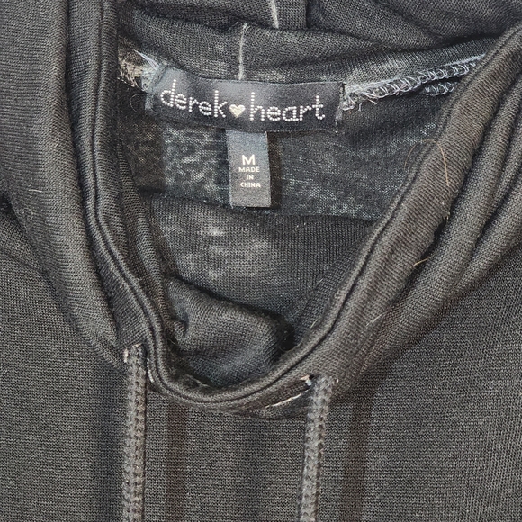 Derek Heart Classic Black Hoodie - Picture 2 of 10